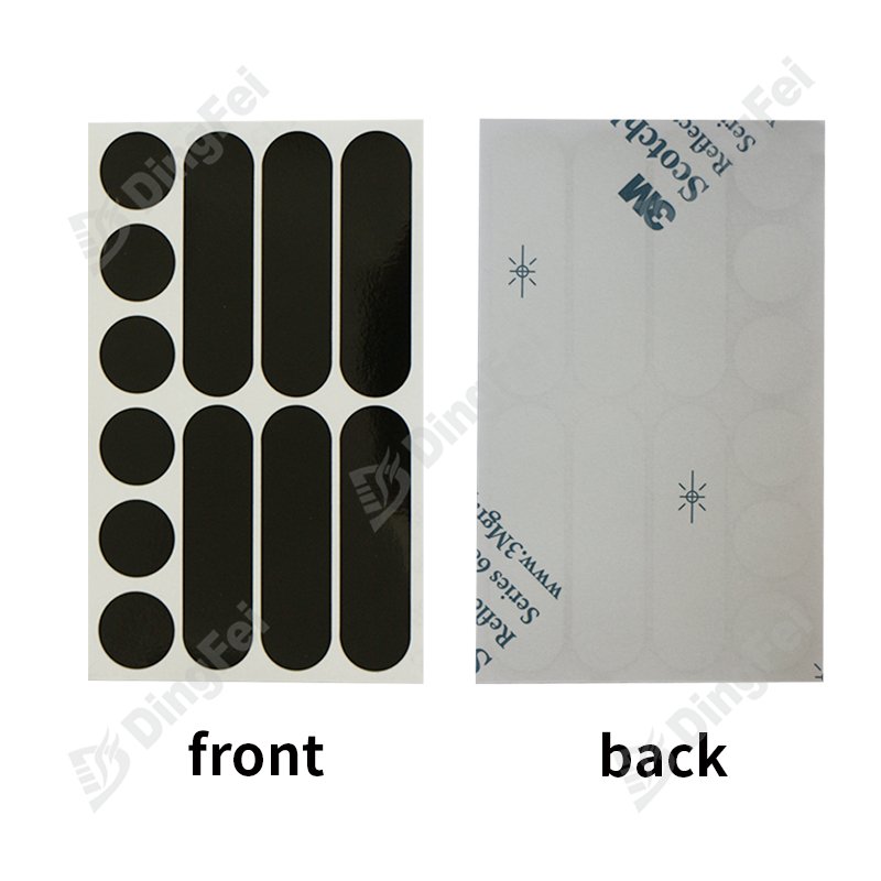 Retro Black Reflective Sticker For Motorcycle Helmets - 